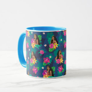 Moana Live Action Floral Seamless Pattern Mug