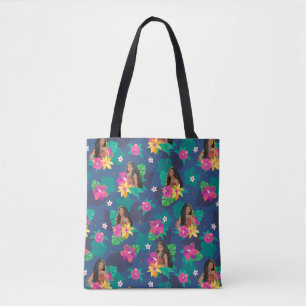 Moana Live Action Floral Seamless Pattern Tote Bag