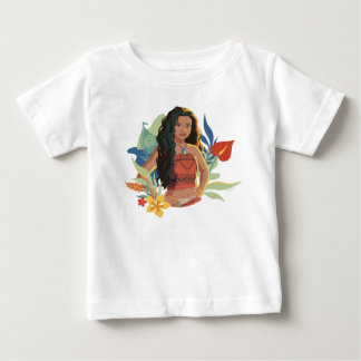 Moana Live Action Tropical Canoe Portrait Baby T-Shirt