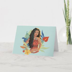 Moana Live Action Tropical Canoe Portrait Card