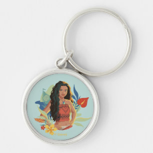 Moana Live Action Tropical Canoe Portrait Keychain