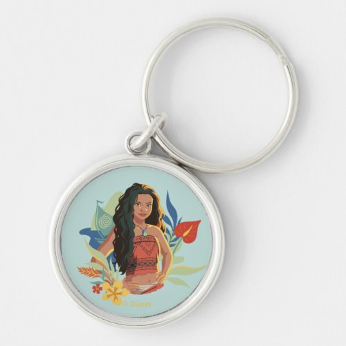 Moana Live Action Tropical Canoe Portrait Keychain