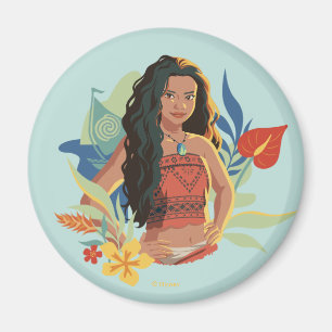 Moana Live Action Tropical Canoe Portrait Magnet