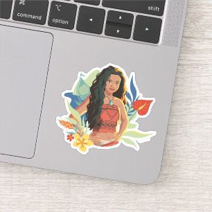 Moana Live Action Tropical Canoe Portrait Sticker