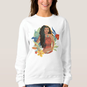 Moana Live Action Tropical Canoe Portrait Sweatshirt