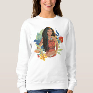 Moana Live Action Tropical Canoe Portrait Sweatshirt