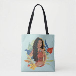 Moana Live Action Tropical Canoe Portrait Tote Bag