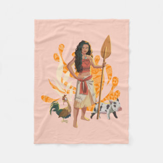 Moana Live Action Wayfinder Pua Heihei Graphic Fleece Blanket