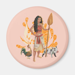 Moana Live Action Wayfinder Pua Heihei Graphic Magnet