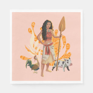 Moana Live Action Wayfinder Pua Heihei Graphic Napkins