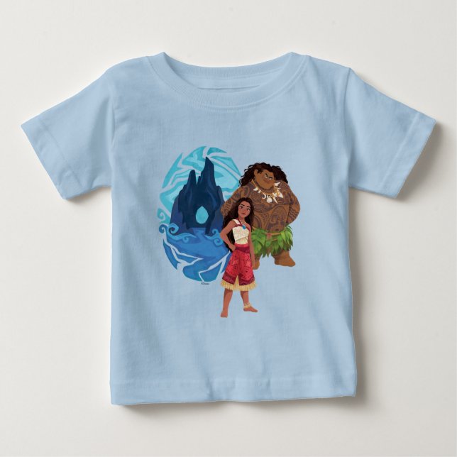 Moana & Maui Adventures in Oceania Baby T-Shirt (Front)