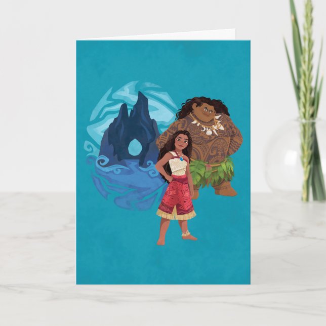 Moana & Maui Adventures in Oceania Card (Front)