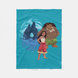 Moana & Maui Adventures in Oceania Fleece Blanket