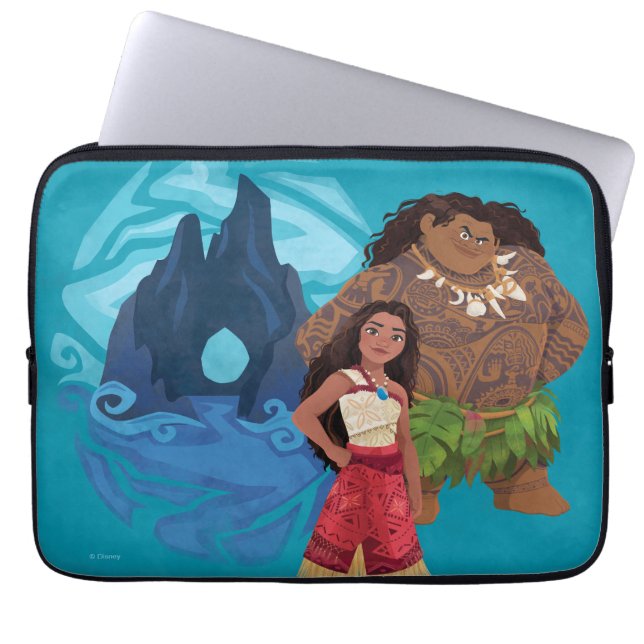 Moana & Maui Adventures in Oceania Laptop Sleeve (Front)