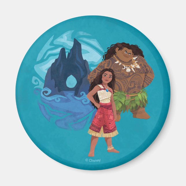 Moana & Maui Adventures in Oceania Magnet (Front)