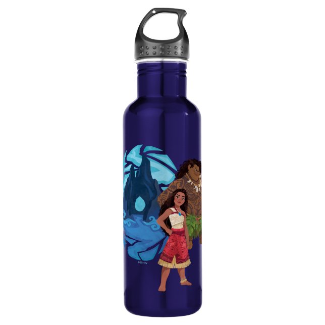 Moana & Maui Adventures in Oceania Stainless Steel Water Bottle (Front)