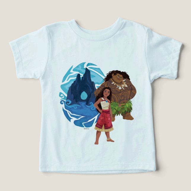 Moana & Maui Adventures in Oceania Toddler T-shirt (Design Front)