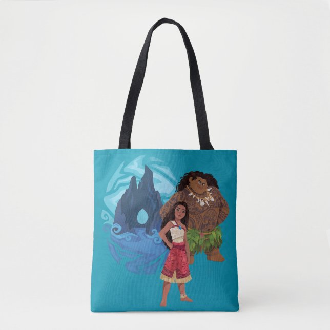 Moana & Maui Adventures in Oceania Tote Bag (Front)
