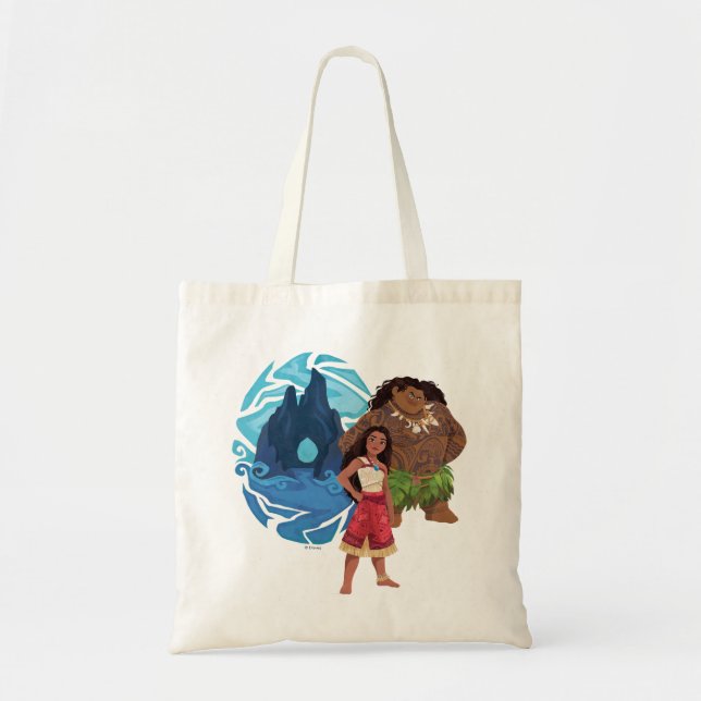 Moana & Maui Adventures in Oceania Tote Bag (Front)