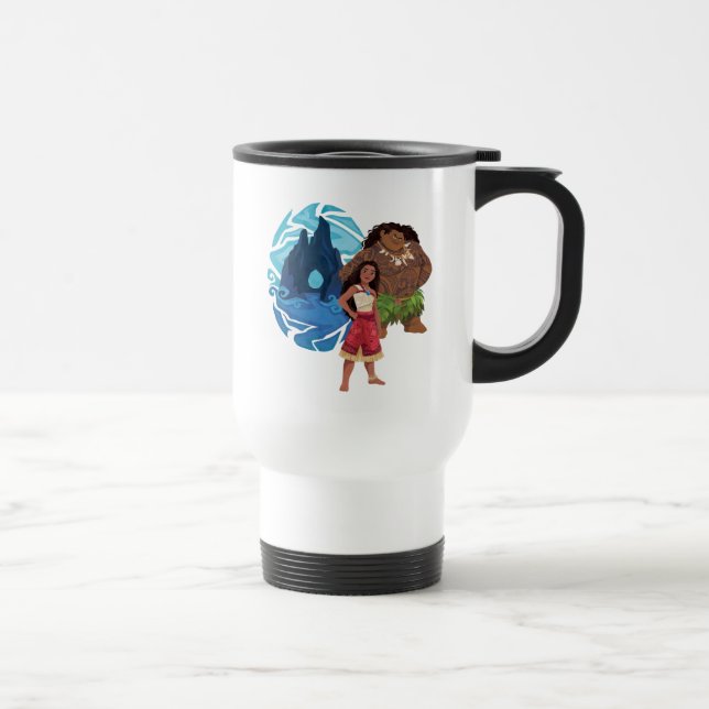 Moana & Maui Adventures in Oceania Travel Mug (Right)