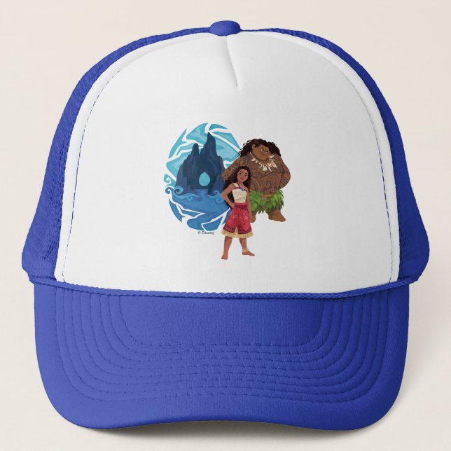 Moana & Maui Adventures in Oceania Trucker Hat (Front)