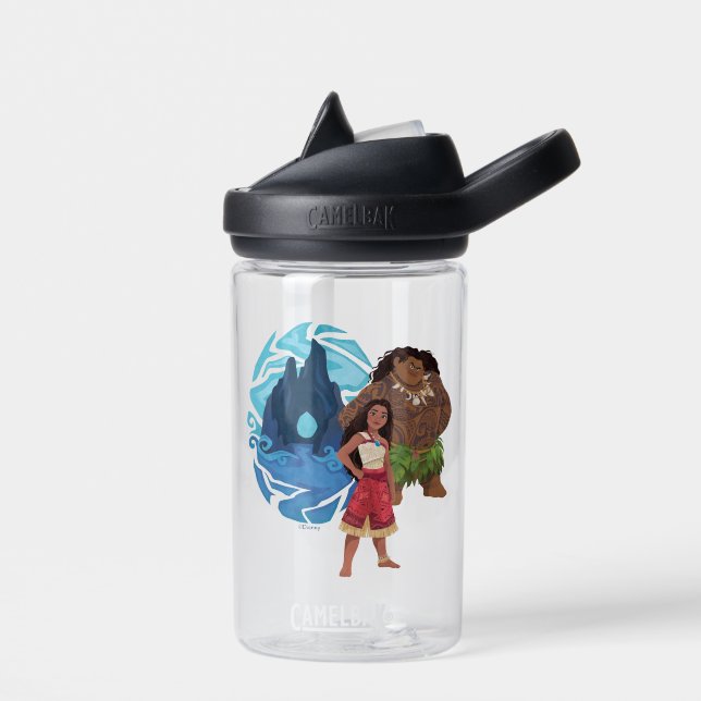 Moana & Maui Adventures in Oceania Water Bottle (Left)