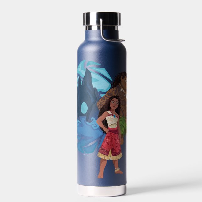 Moana & Maui Adventures in Oceania Water Bottle (Left)
