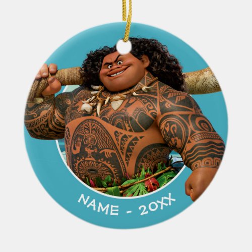 Moana  Maui _ Hook Has The Power Ceramic Ornament
