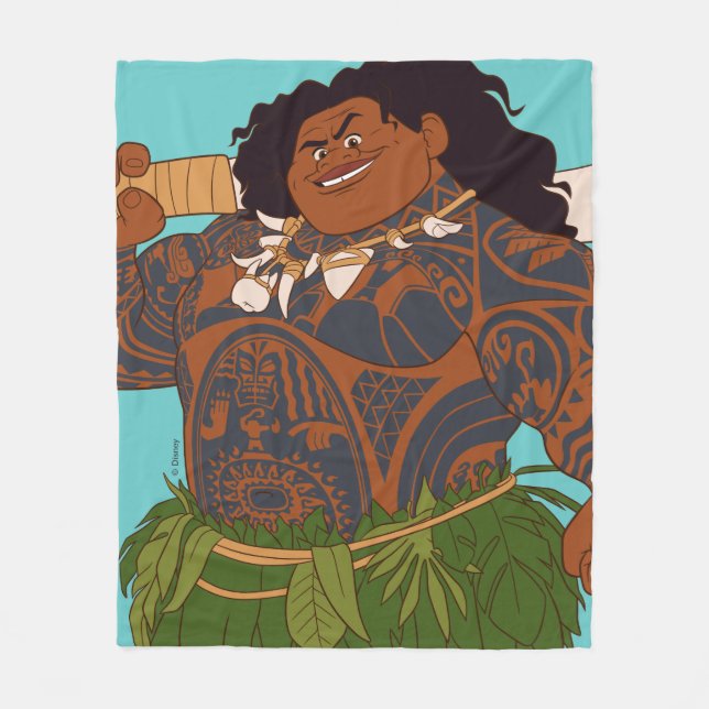 Moana | Maui - Hook Has The Power Fleece Blanket (Front)