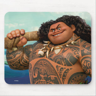 Moana   Maui - Hook Has The Power Mouse Pad