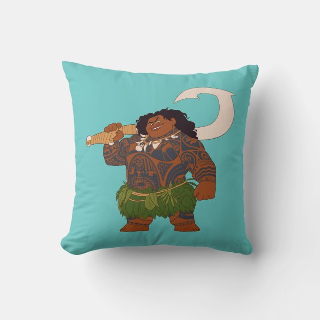 Moana | Maui - Hook Has The Power Throw Pillow (Front)