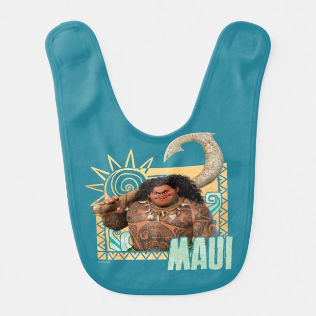 Moana | Maui - Original Trickster Baby Bib (Front)