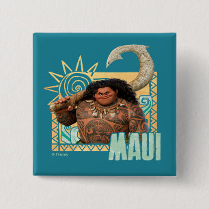 Moana   Maui - Original Trickster Pinback Button