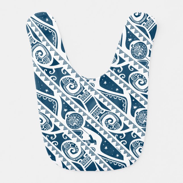Moana | Maui - Shape Shifter Pattern Baby Bib (Front)
