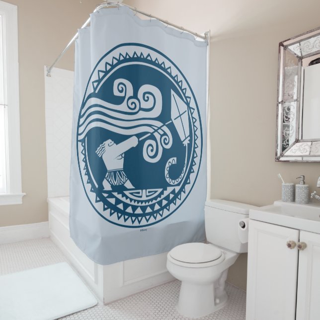 Moana | Maui - Trickster Shower Curtain (In Situ)