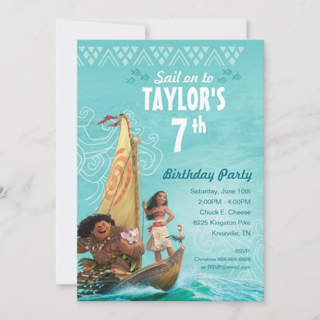 Moana | Oceania Birthday  Invitation (Front)
