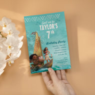 Moana   Oceania Birthday  Invitation