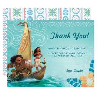 Moana | Oceania Birthday Thank You Card