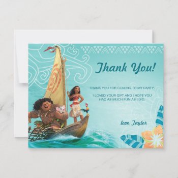 Moana | Oceania Birthday  Thank You Card by Moana at Zazzle