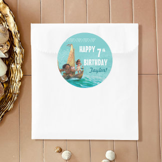 Moana | Oceanic Birthday Classic Round Sticker