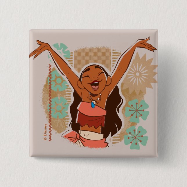 Moana | One With The Waves Button (Front)