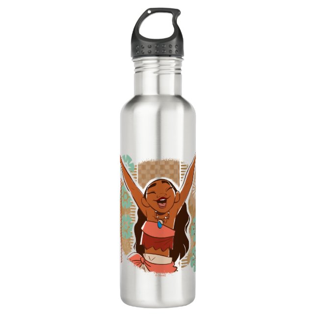 Moana | One With The Waves Stainless Steel Water Bottle (Front)