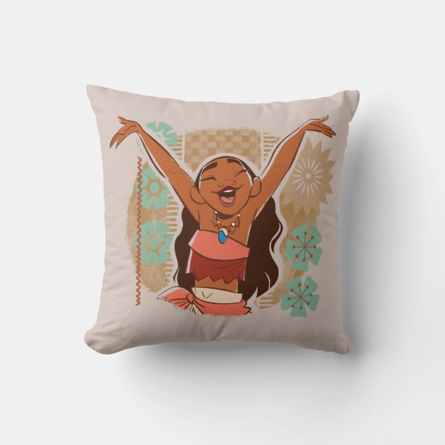 Moana | One With The Waves Throw Pillow (Front)