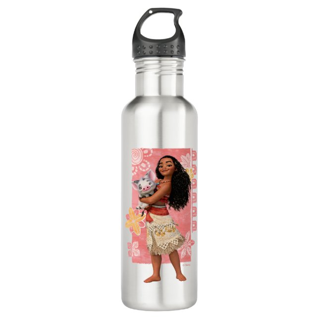 Moana | Pacific Island Girl Water Bottle (Front)