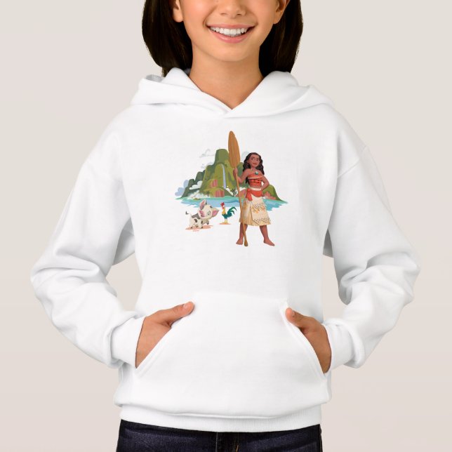 Moana, Pua, Hei Hei Adventure Hoodie (Front)
