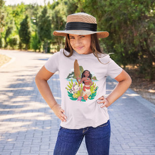 Moana, Pua, Hei Hei Floral Badge T-Shirt