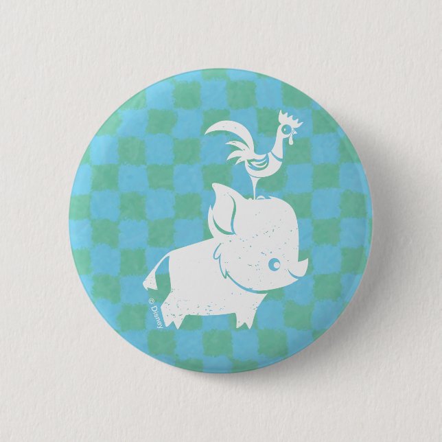 Moana | Pua & Heihei - Silhouette Button (Front)