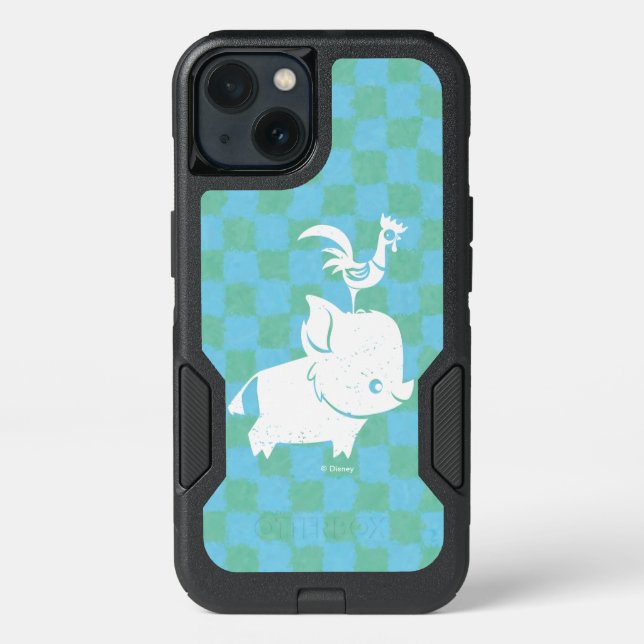 Moana | Pua & Heihei - Silhouette Otterbox iPhone Case (Back)