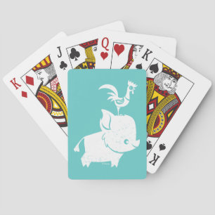 Moana Pua & Heihei - Silhouette Playing Cards