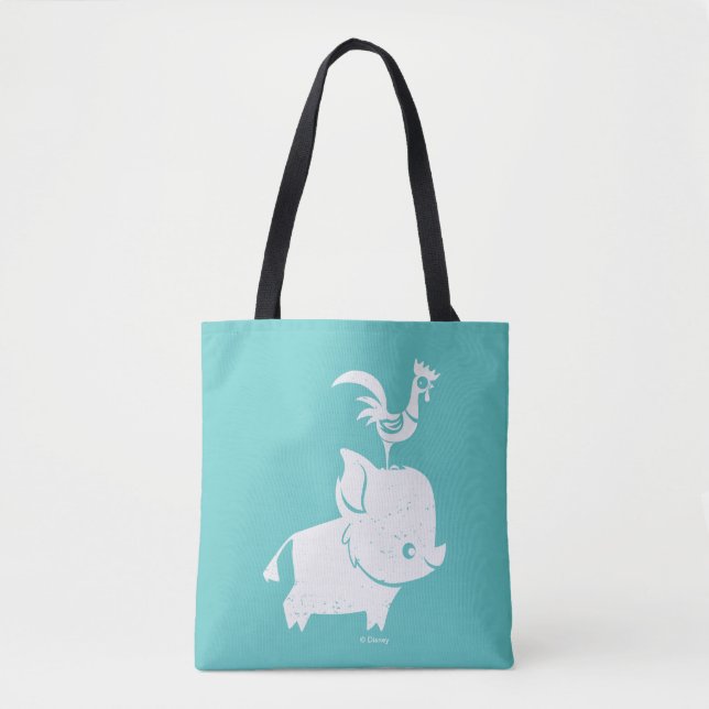 Moana | Pua & Heihei - Silhouette Tote Bag (Front)